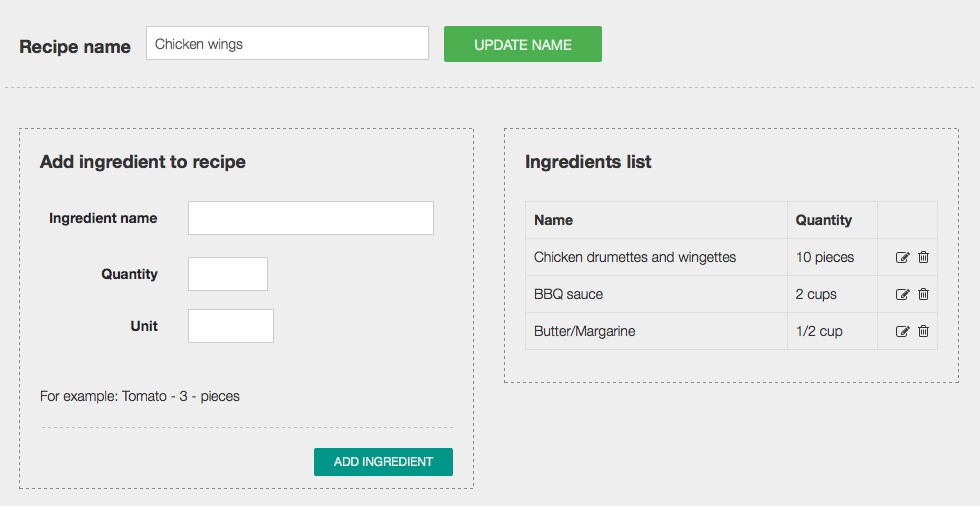 Supperplan Edit Recipe