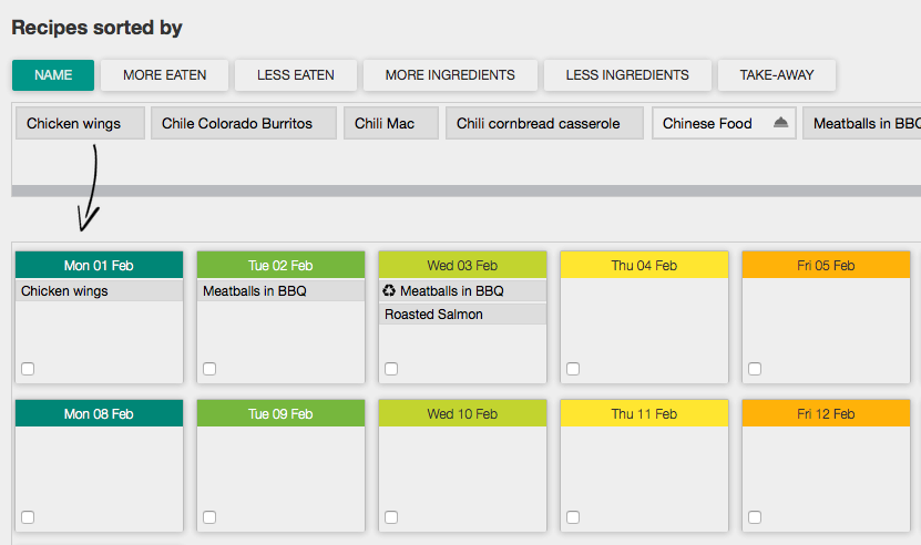 Supperplan Stored Recipes